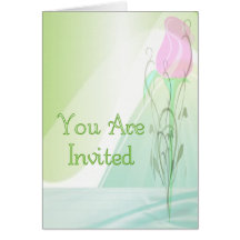 Invitación en colores pastel suave finalmente hech felicitación