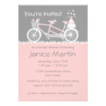 Invitación en tándem de la ducha del boda de la bi