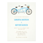 Invitación en tándem del boda de la bici - azul