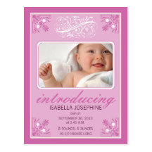 Invitación encantadora del nacimiento del bebé del tarjeta postal
