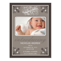 Invitación encantadora del nacimiento del bebé del tarjeta postal