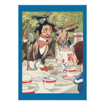 Invitación enojada de la fiesta del té del sombrer