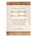 Invitación envejecida del boda del viñedo de la uv