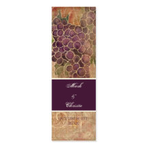 Invitación envejecida del boda del viñedo de la uv tarjetas de visita