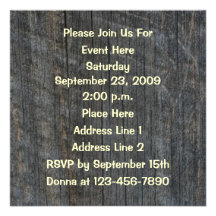 Invitación envejecida del diseño de Barnboard