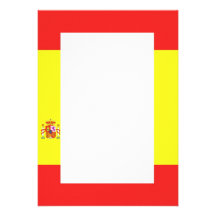 Invitación española de la frontera de la bandera