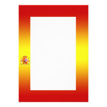 Invitación española de la pendiente de la bandera