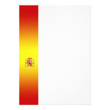 Invitación española del panel de la bandera
