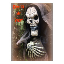Invitación esquelética de Halloween