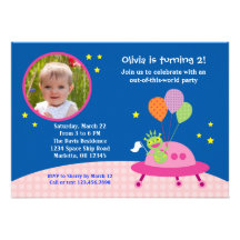 Invitación extranjera de la fiesta de cumpleaños d
