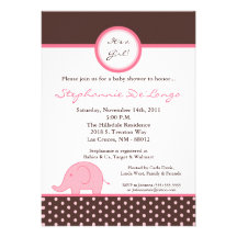 invitación femenina rosada de la fiesta de bienven