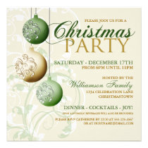 Invitación festiva de la fiesta de Navidad invitaciones