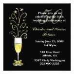 Invitación festiva elegante del aniversario de bod
