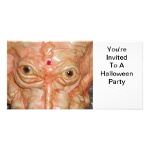 Invitación, fiesta de Halloween, monstruo Tarjeta Personal Con Foto