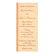 Invitación floral anaranjada del boda de William M