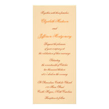 Invitación floral anaranjada del boda de William M