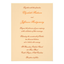 Invitación floral anaranjada del boda de William M