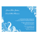 Invitación floral azul del boda del acento del Reg