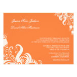 Invitación floral color de rosa coralina del boda 