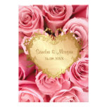 Invitación floral color de rosa rosada del boda