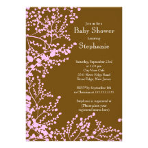 Invitación floral de la fiesta de bienvenida al be