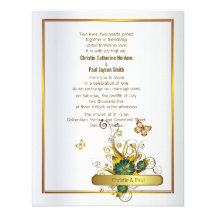 invitación floral de lujo de oro del boda 4.25x 5,