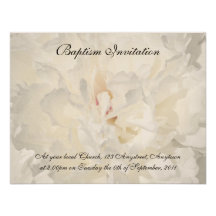 Invitación floral del bautismo