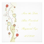 Invitación floral del boda