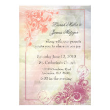 Invitación floral del boda