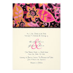 Invitación floral del boda de la caída rosada