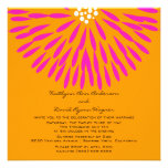 Invitación floral del boda de la mandarina y del r