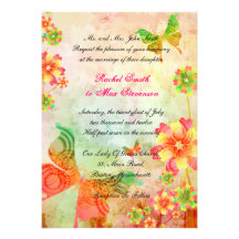 Invitación floral del boda del arte de la naturale