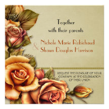 Invitación floral del boda del resplandor del rosa