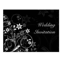 Invitación floral del boda postales