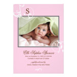 Invitación floral del nacimiento de la foto del mo