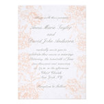 Invitación floral gris anaranjada del boda del vin invitaciones