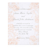 Invitación floral gris anaranjada del boda del vin invitaciones