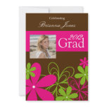Invitación floral moderna de la fiesta de graduaci invitaciones