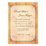 Invitación floral pasada de moda del boda