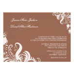 Invitación floral pelirroja del boda del acento de