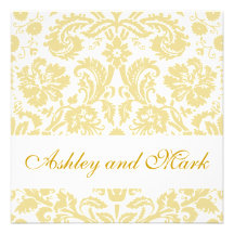 Invitación floral poner crema del boda del damasco