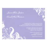 Invitación floral púrpura del boda del acento de l