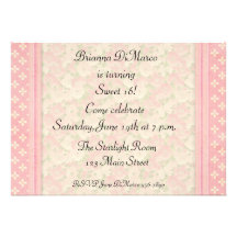 Invitación floral rosada