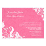 Invitación floral rosada del boda de la madreselva