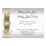 Invitación formal adornada de plata del boda del o