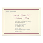 Invitación formal elegante púrpura del boda del ci