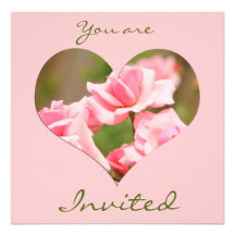 Invitación fragante rosada suave elegante de los r