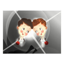 Invitación gay linda del boda de dos novios