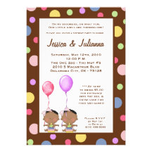 invitación GEMELA afroamericana de la pieza del cu