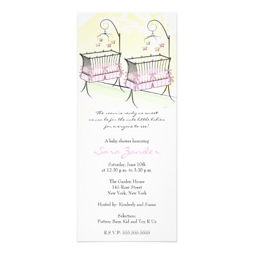 Invitación gemela de la fiesta de bienvenida al be